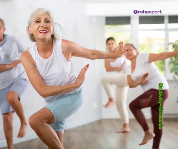 knie übung in der gruppe